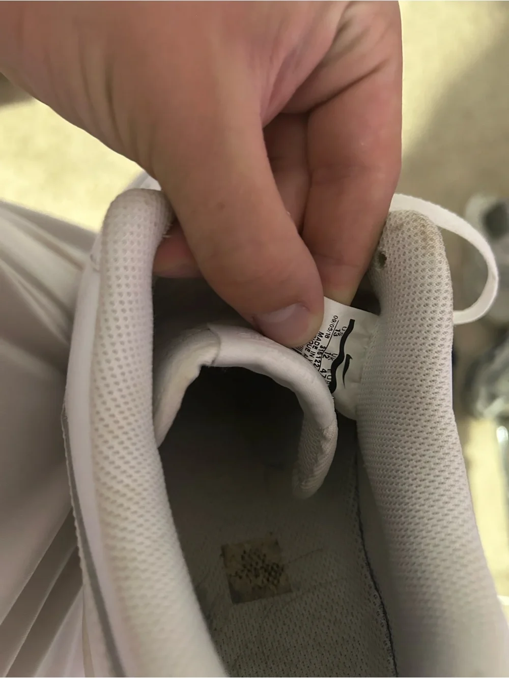 Nike White Leather Low-Top Sneakers